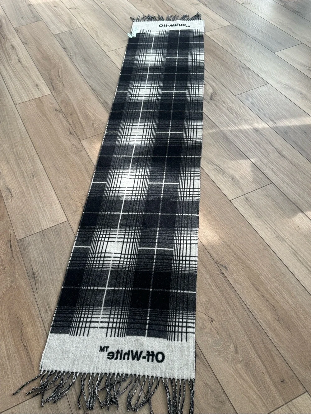 Off-White c/o Virgil Abloh Main Label 2013 Plaid Fringe Scarf